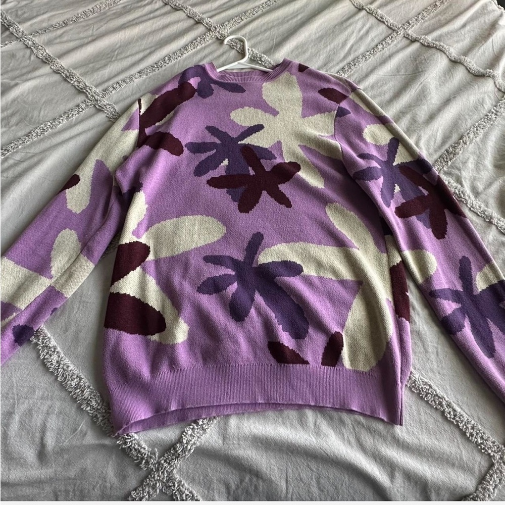 ASOS Purple and Cream Floral Sweater